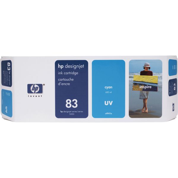 HEWC4941A HP 83 (C4941A) UV Cyan Original Ink Cartridge