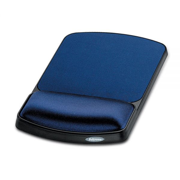 FEL98741 Fellowes Gel Mouse Pad w/Wrist Rest, 6 1/4 x 10 1/8, Sapphire/Black