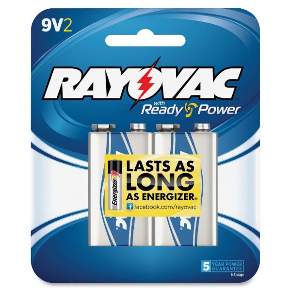 RAYA16042FCT Rayovac Alkaline 9 Volt Battery