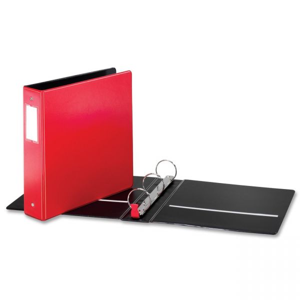 CRD18838 Cardinal Premier Easy Open Locking Round Ring Binder, 2" Cap, 11 x 8 1/2, Red