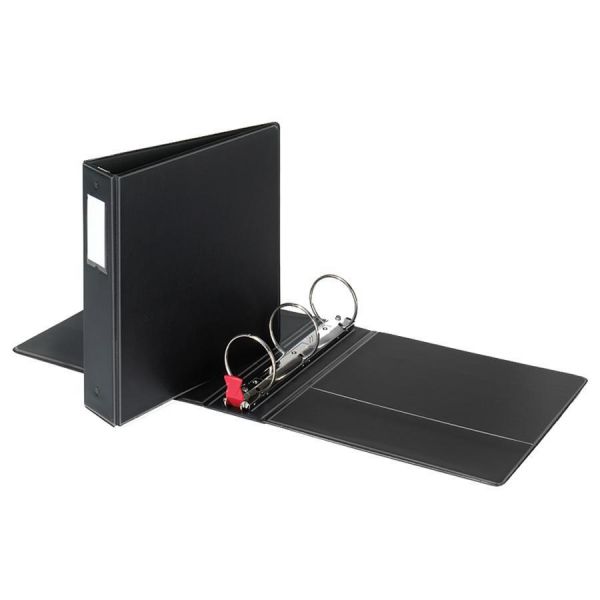 CRD18832 Cardinal Premier Easy Open Locking 3-Ring Binder, 2" Capacity, Round Ring, Black