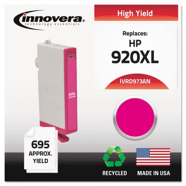 IVRD973ANC Innovera Remanufactured CD973AN (920XL) High-Yield Chipped Ink, Magenta