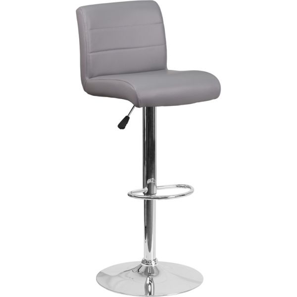 FHFDS8101BGYGG Flash Furniture Contemporary Adjustable Height Barstool