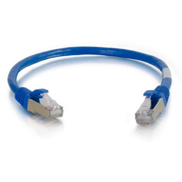 SYNX3694645 C2G 6in Cat6 Snagless Shielded (STP) Network Patch Cable - Blue