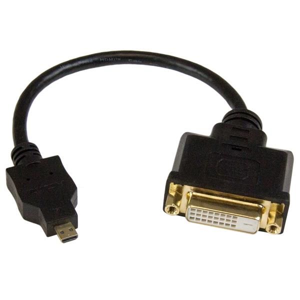 SYNX4216565 StarTech.com Micro HDMI to DVI-D Adapter M/F - 8in