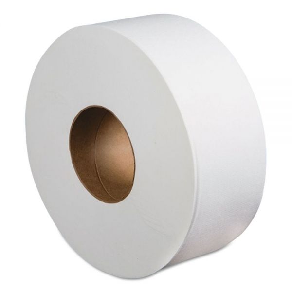 BWK410323 Boardwalk Jumbo Roll Bathroom Tissue, 2-Ply, White, 3.4" x 1000 ft, 12 Rolls/Carton