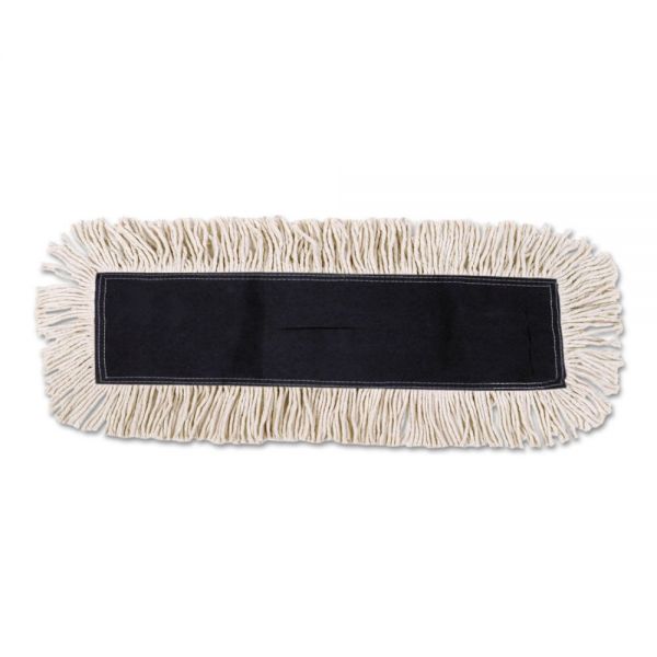 BWK1624 Boardwalk Disposable Cut End Dust Mop Head, Cotton/Synthetic, 24w x 5d, White