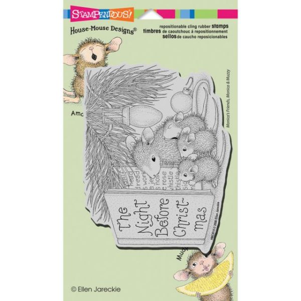 NOTM096160 Stampendous House Mouse Cling Rubber Stamp 4.5"X7.75" Sheet
