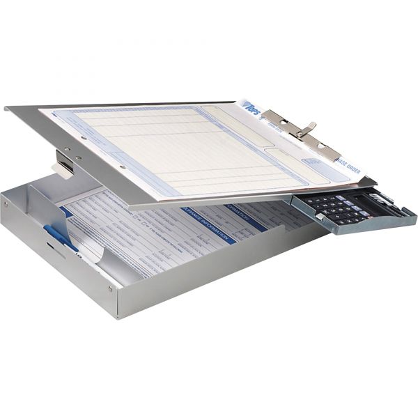 OIC83201 OIC Aluminum Top-Loading Clipboard w/Calc.