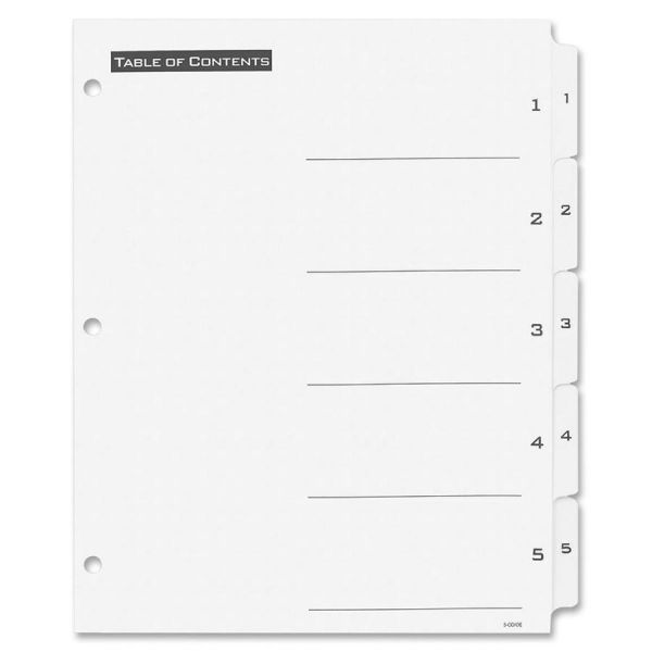 AVE11666 Office Essentials Table 'n Tabs Dividers, 5-Tab, Letter