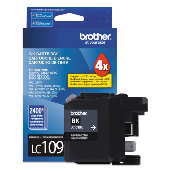 BRTLC109BK Brother LC109BK Innobella Super High-Yield Ink, Black