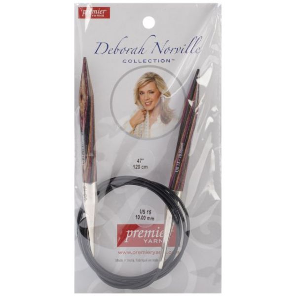 NOTM072617 Deborah Norville Fixed Circular Knitting Needles 47"