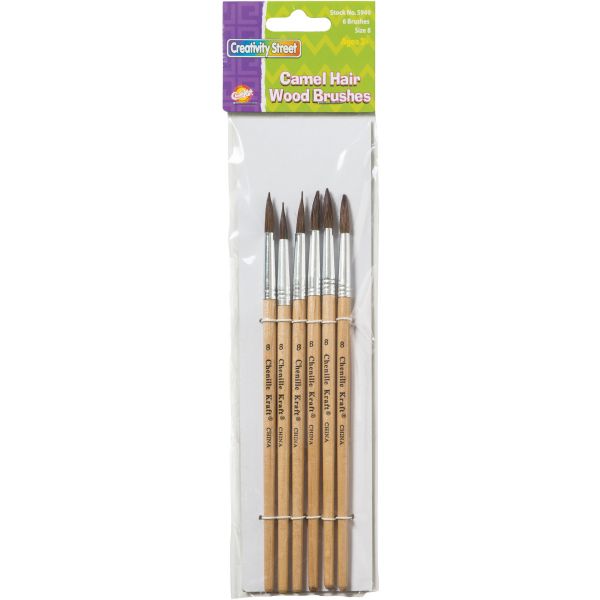 CKC5949 Creativity Street Camel Bristle Watercolor Brushes