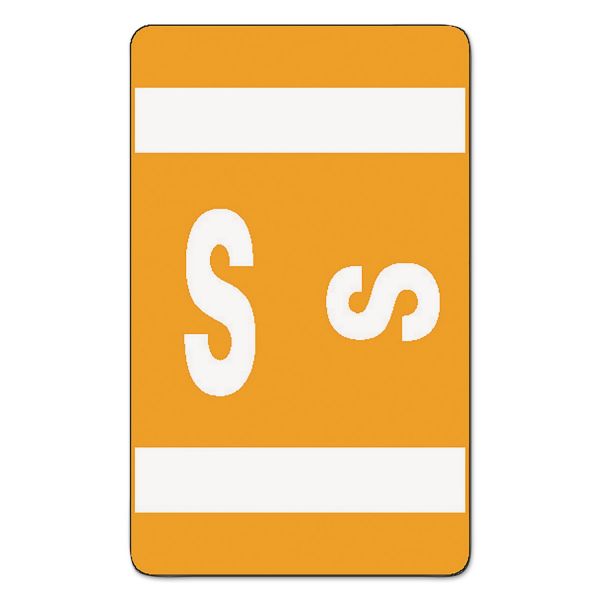 SMD67189 Smead Alpha-Z Color-Coded Second Letter Labels, Letter S, Orange, 100/Pack
