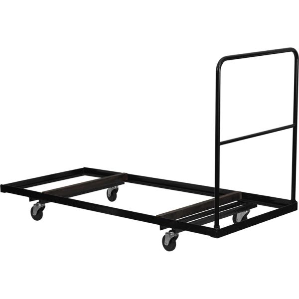FHFNGDY3072GG Flash Furniture Black Folding Table Dolly for 30''W x 72''D Rectangular Folding Tables