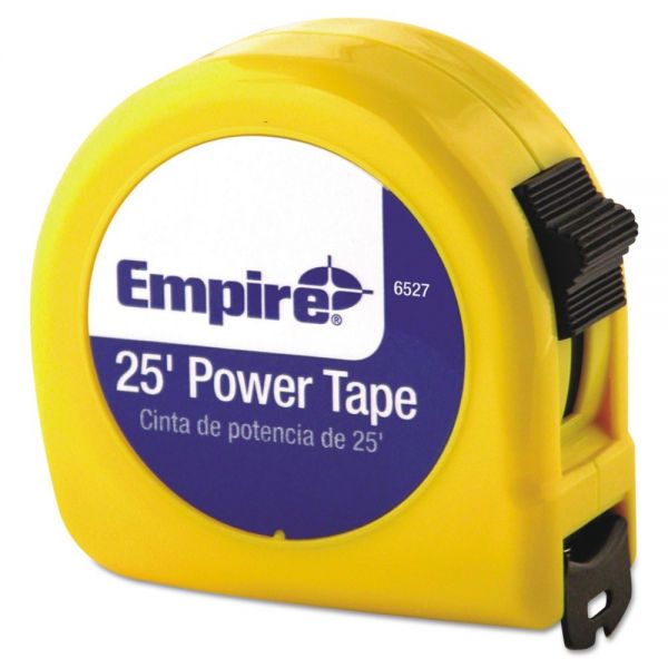 EML6527POP Empire Tape Measure, 1" x 25ft, 3-Language Packaging