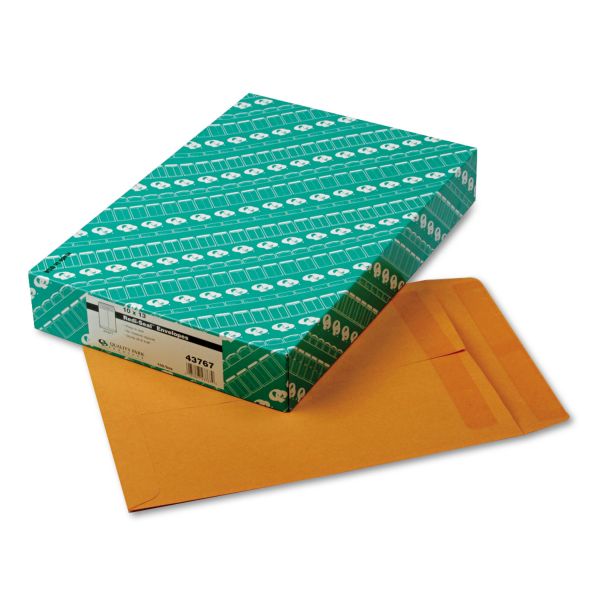 QUA43767 Quality Park Redi Seal Catalog Envelope, 10 x 13, Brown Kraft, 100/Box