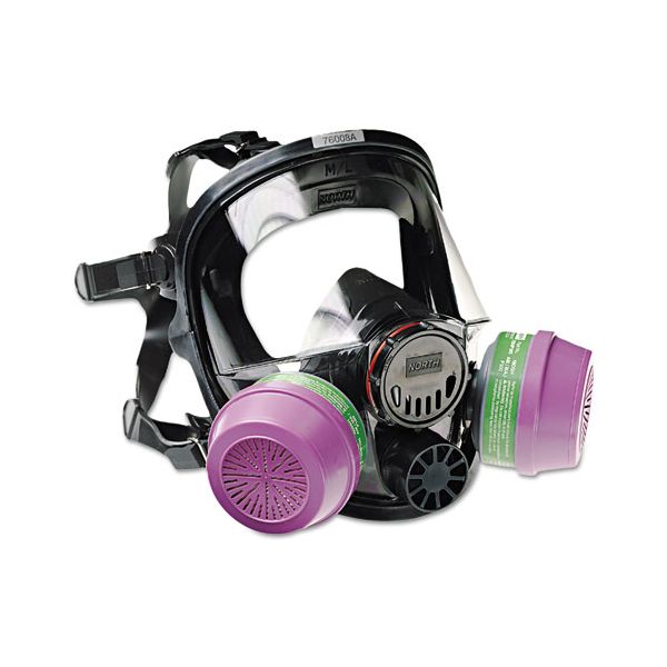NSP760008A North Safety 7600 Series Full-Facepiece Respirator Mask, Medium/Large