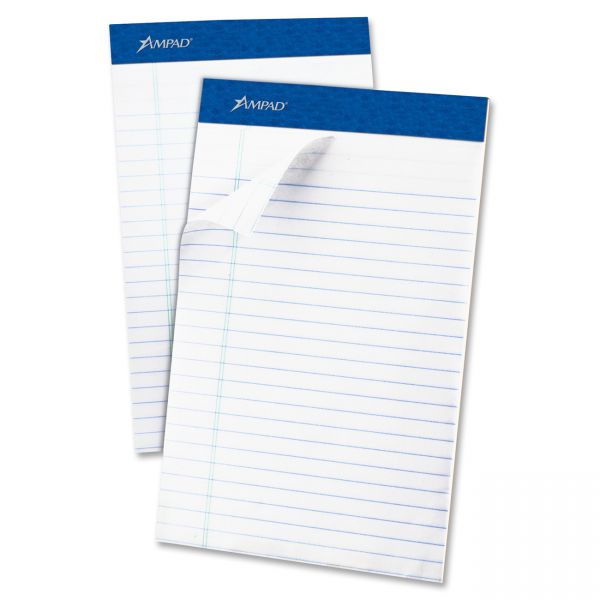 TOP20154 Ampad Recycled Writing Pads, Jr. Legal/Margin Rule, 5 x 8, White, 50 Sheets, Dozen