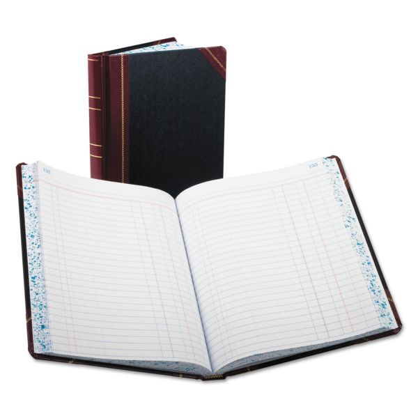 BOR38300J Boorum & Pease Record/Account Book, Journal Rule, Black/Red, 300 Pages, 9 5/8 x 7 5/8