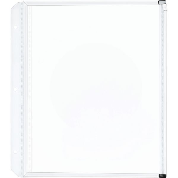 CRD14201 Cardinal Expanding Zipper Binder Pockets, 11 x 8 1/2, Clear, 3/Pack