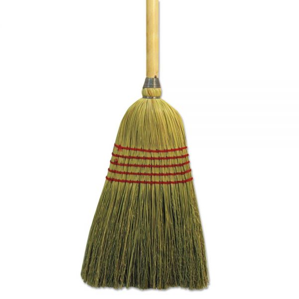 BWK926YEA Boardwalk Parlor Broom, Yucca/Corn Fiber Bristles, 55.5", Wood Handle, Natural