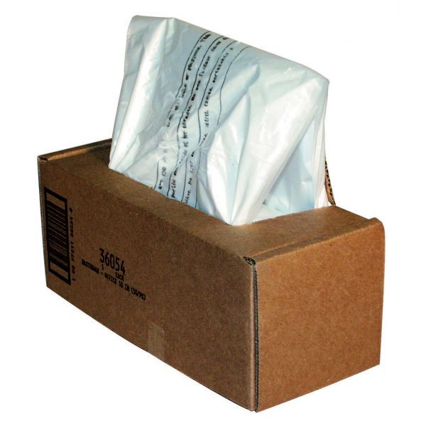 FEL36054 Fellowes Shredder Waste Bags, 14-20 gal Capacity, 50/CT