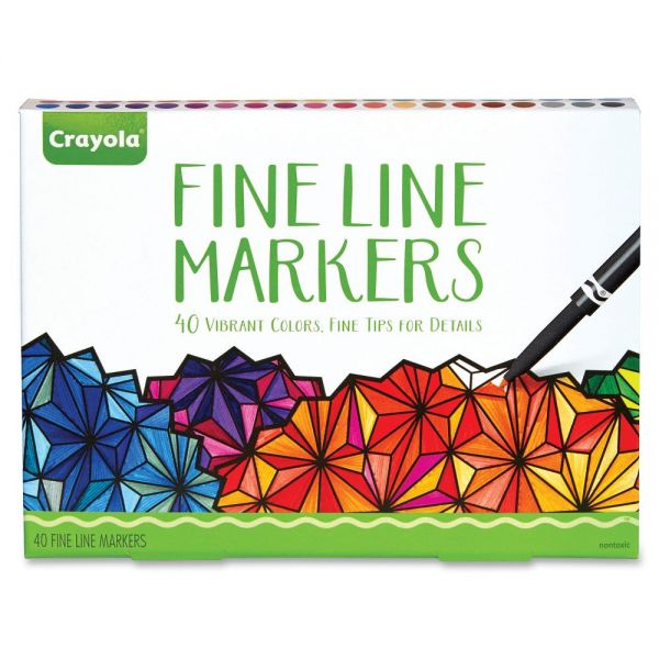 CYO587715 Crayola 40-count Fine Line Markers Set