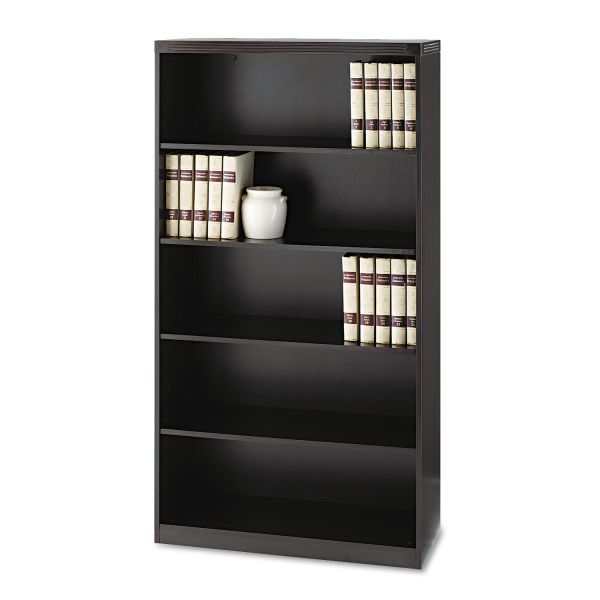 MLNAB5S36LDC Mayline Aberdeen Series Five-Shelf Bookcase, 36w x 15d x 68-3/4h, Mocha
