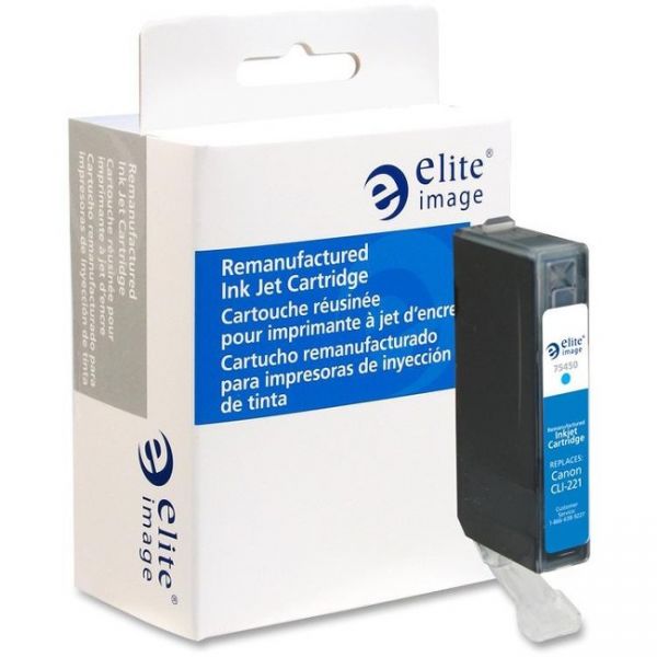 ELI75450 Elite Image Remanufactured Canon CLI-221C Ink Cartridge