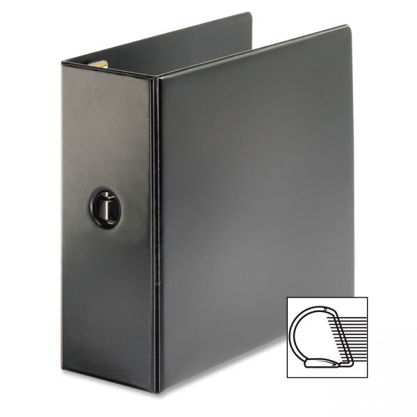 CRD18762 Cardinal Easy Open Locking 3-Ring Binder, 5" Capacity, Slant-D Ring, Black