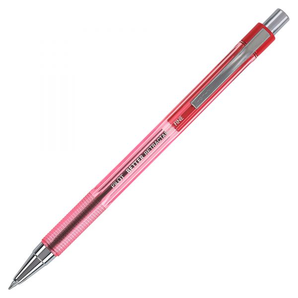 PIL30002 Pilot Better Ball Point Pen, Red Ink, .7mm, Dozen
