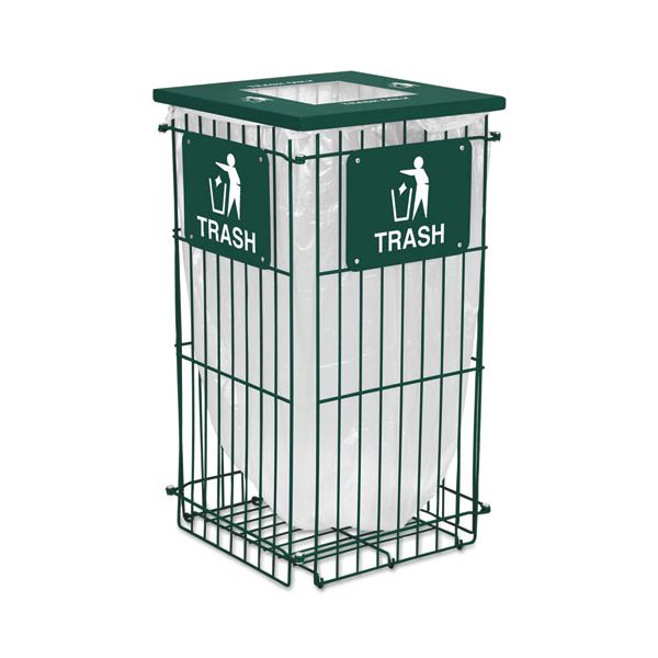 EXCRGU1836THGR Ex-Cell Clean Grid Fully Collapsible 45 Gallon Trash Can