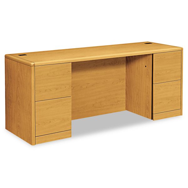 HON10741CC HON 10700 Kneespace Credenza, Full Height Pedestals, 72w x 24d x 29 1/2h, Harvest