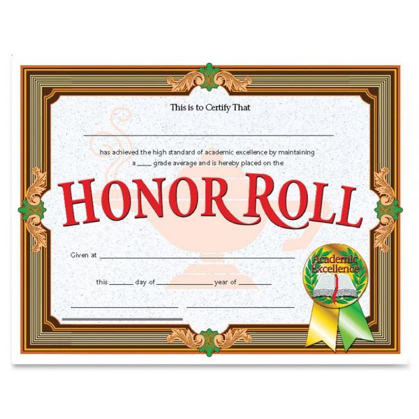 FLPVA612 Flipside Honor Roll Certificates