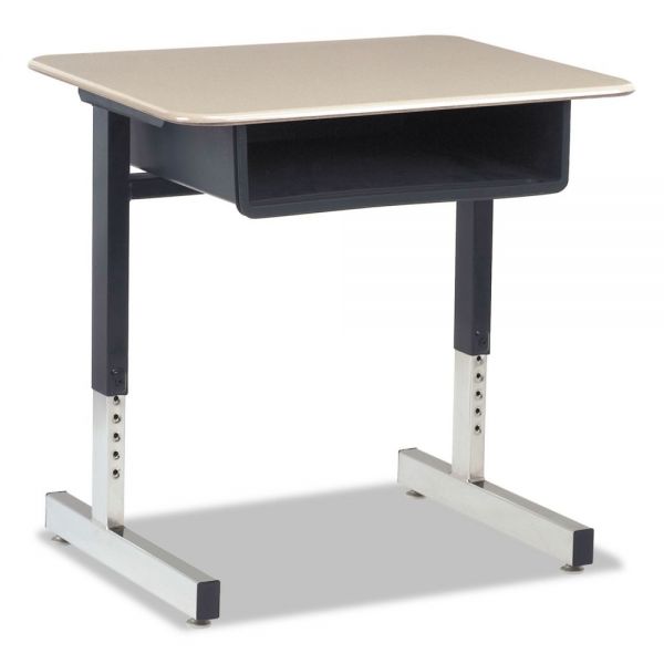 VIR871M96 Virco Cantilever-Legged Student Desk, 26w x 20d x 30h, Sandstone, 2/Carton