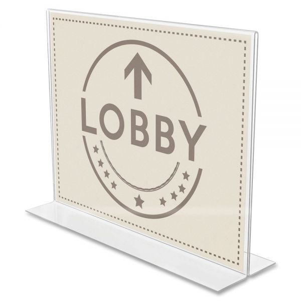 DEF879301 Deflect-o Anti-Glare Double-Sided Sign Holder