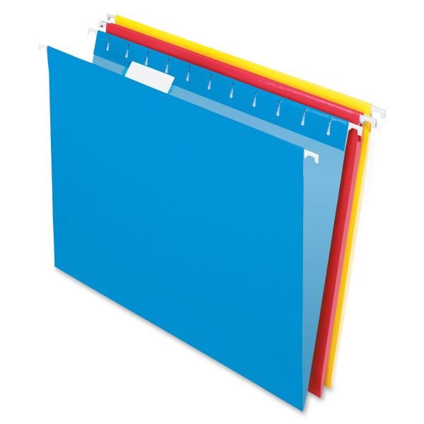 PFX81612 Pendaflex Colored Hanging Folders, 1/5 Tab, Letter, Assorted Colors, 25/Box
