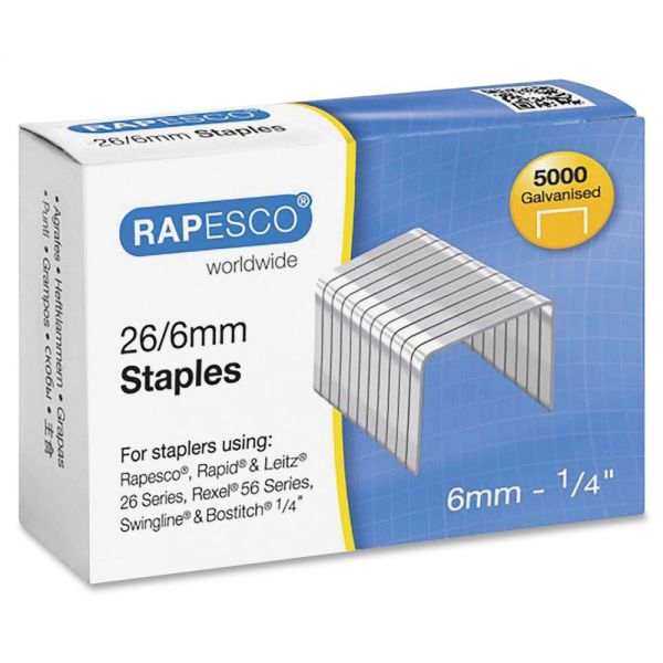 RPCS11662Z3 Rapesco 26/6mm Galvanized Staples