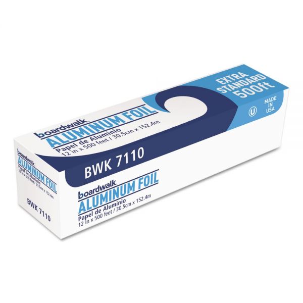 BWK7110 Boardwalk Premium Quality Aluminum Foil Roll, 12" x 500 ft, 16 Micron Thickness, Silver