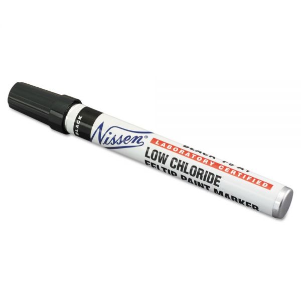 NIS00392 Nissen Low Chloride Feltip Paint Marker, Black