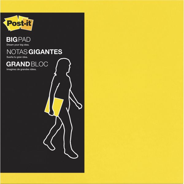 MMMBP11Y Post-it Big Pad, 11 x 11, Bright Yellow, 30-Sheet