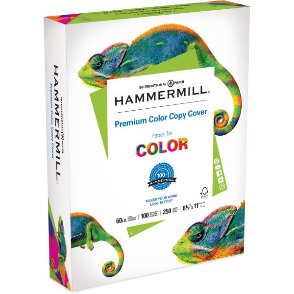 HAM122549 Hammermill Copier Digital Cover Stock, 60 lbs., 8 1/2 x 11, Photo White, 250 Sheets
