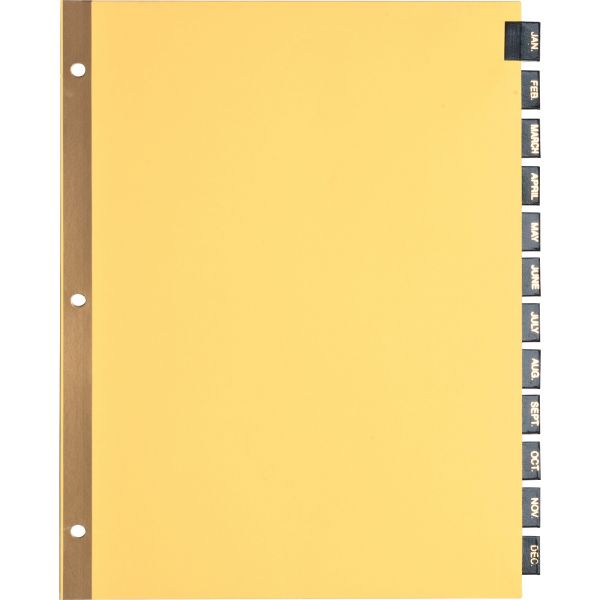 SPR01183 Sparco Leather Monthly Tab Index Dividers