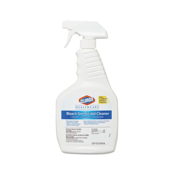 CLO68967 Clorox Healthcare Bleach Germicidal Cleaner, 22 oz Spray Bottle