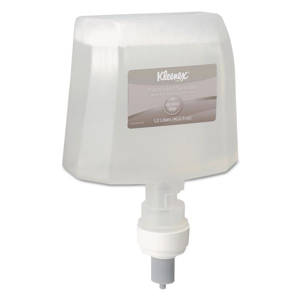 KCC12979 Kleenex Alcohol-Free Foam Hand Sanitizer, 1,200 ml, Clear, 2/Carton