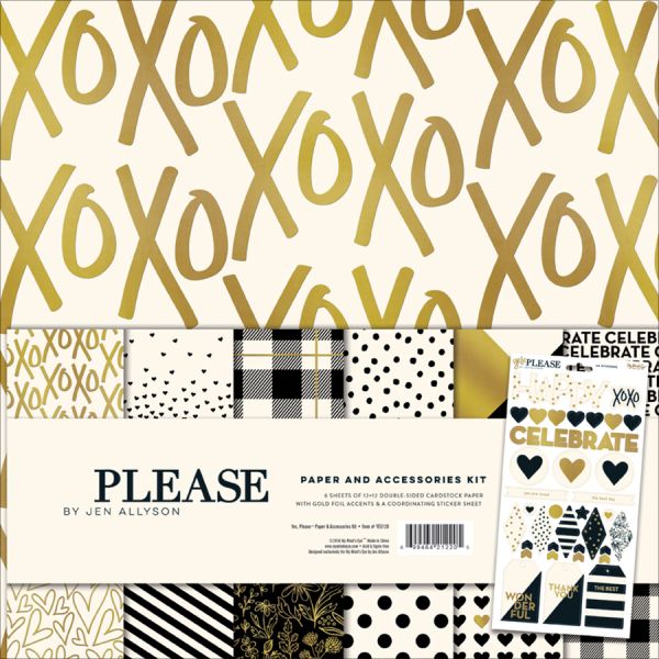 NOTM439855 My Mind's Eye Paper & Accessories Kit 12"X12"