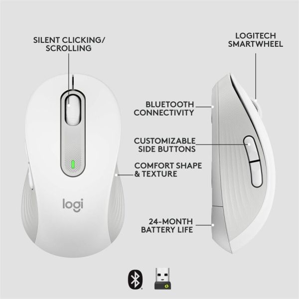 Logitech Signature M650 for Business (Off-White) - Brown Box