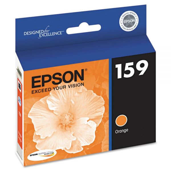 EPST159920 Epson T159920 (159) UltraChrome Hi-Gloss 2 Ink, Orange
