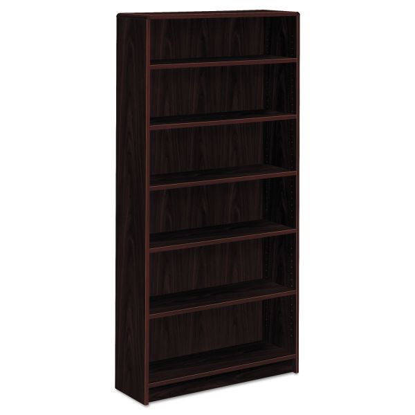 HON1896N HON 1890 Series Bookcase, Six Shelf, 36w x 11 1/2d x 72 5/8h, Mahogany
